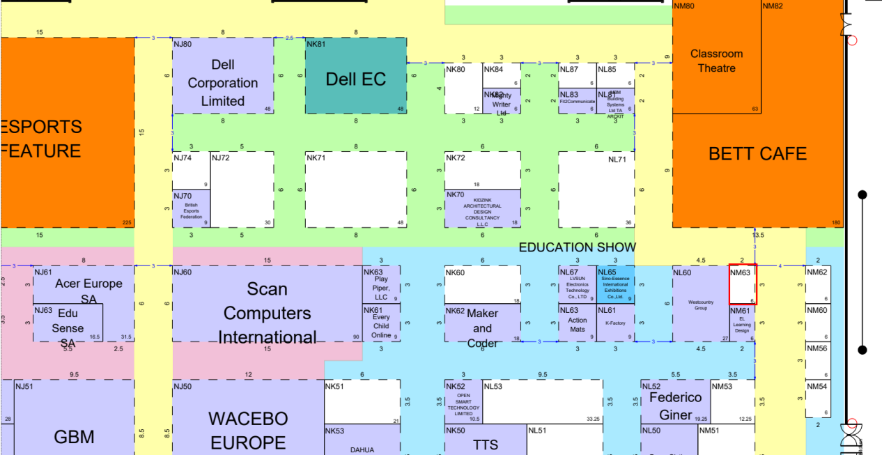 Booth Number Map